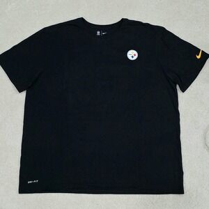 Nike Pittsburgh Steelers NFL Team Apparel Dri Fit T Shirt Mens XXL Black